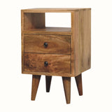 Fogel Open Bedside Table, Small - Natural