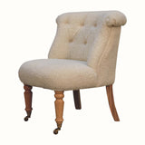 Mineo Bouclé Accent Chair - Cream/Natural