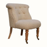 Mineo Bouclé Accent Chair - Cream/Natural