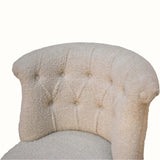 Mineo Bouclé Accent Chair - Cream/Natural