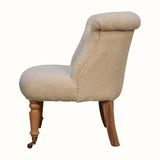 Mineo Bouclé Accent Chair - Cream/Natural