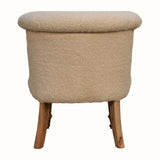 Mineo Bouclé Accent Chair - Cream/Natural