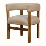 Boren Cream Bouclé Accent Chair