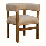 Boren Cream Bouclé Accent Chair