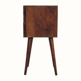 Babej 2 Drawer Bedside Table, Small - Chestnut