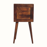 Babej 2 Drawer Bedside Table, Small - Chestnut