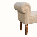 Mineo Bouclé Bench - Cream/Natural