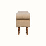 Mineo Bouclé Bench - Cream/Natural