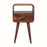 Hamade Open Bedside Table, Small - Chestnut