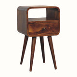 Hamade Open Bedside Table, Small - Chestnut