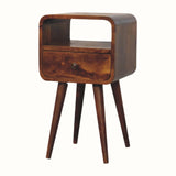 Hamade Open Bedside Table, Small - Chestnut