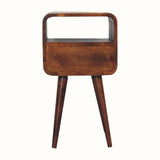 Hamade Open Bedside Table, Small - Chestnut