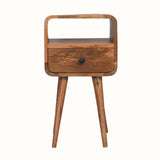 Hamade Open Bedside Table, Small - Natural