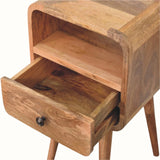 Hamade Open Bedside Table, Small - Natural