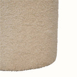 Boren Cream Bouclé Pouffe