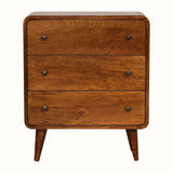 Hamade Chest of 3 Drawers, Small - Chestnut