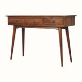 Nilson 3 Drawer Console Table, Large - Chestnut