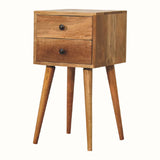 Fogel 2 Drawer Bedside Table, Mini - Natural