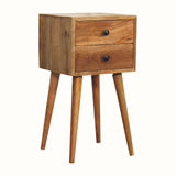 Fogel 2 Drawer Bedside Table, Mini - Natural