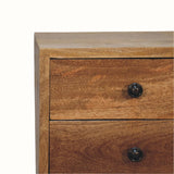 Fogel 2 Drawer Bedside Table, Mini - Natural