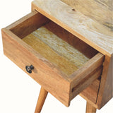 Fogel 2 Drawer Bedside Table, Mini - Natural