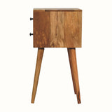 Fogel 2 Drawer Bedside Table, Mini - Natural