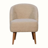 Boren Cream Bouclé Tub Chair