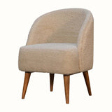 Boren Cream Bouclé Tub Chair