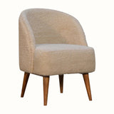 Boren Cream Bouclé Tub Chair