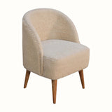 Boren Cream Bouclé Tub Chair