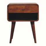 Hamade Open Bedside Table, Medium - Chestnut