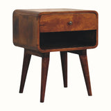 Hamade Open Bedside Table, Medium - Chestnut