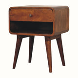 Hamade Open Bedside Table, Medium - Chestnut