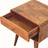 Hamade Open Bedside Table, Medium - Chestnut