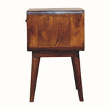 Hamade Open Bedside Table, Medium - Chestnut