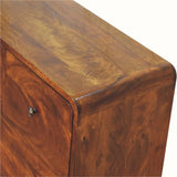 Hamade Tall Chest of 5 Drawers - Chestnut