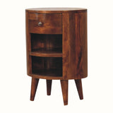 Molina Open Bedside Table - Chestnut