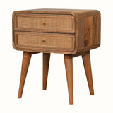 Wellner 2 Drawer Bedside Table - Natural