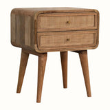 Wellner 2 Drawer Bedside Table - Natural