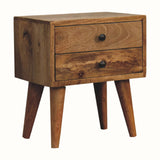 Fogel 2 Drawer Bedside Table, Small - Natural