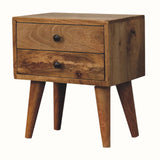 Fogel 2 Drawer Bedside Table, Small - Natural