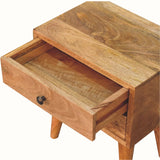 Fogel 2 Drawer Bedside Table, Small - Natural