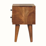 Fogel 2 Drawer Bedside Table, Small - Natural