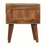 Fogel 2 Drawer Bedside Table, Small - Natural