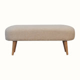 Boren Cream Bouclé Bench