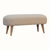 Boren Cream Bouclé Bench