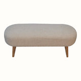 Boren Cream Bouclé Bench