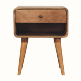 Hamade Open Bedside Table, Medium - Natural