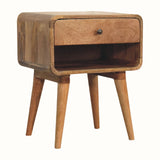 Hamade Open Bedside Table, Medium - Natural