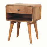 Hamade Open Bedside Table, Medium - Natural